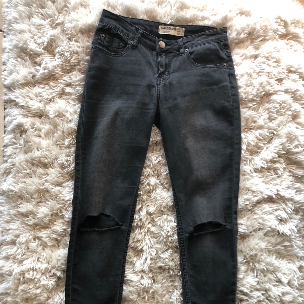 Cotton On Black Ripped Jeans